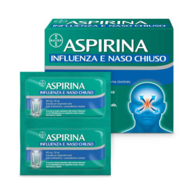 ASPIRINA INFLUENZA E NASO CHIUSO 500 MG / 30 MG GRANULATO PER SOSPENSIONE ORALE