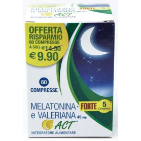 MELATONINA+FORTE 5 COMPLEX E VALERIANA ACT 60 COMPRESSE