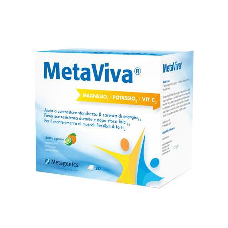 METAVIVA MAGNESIO POTASSIO VITAMINA C 20 BUSTINE