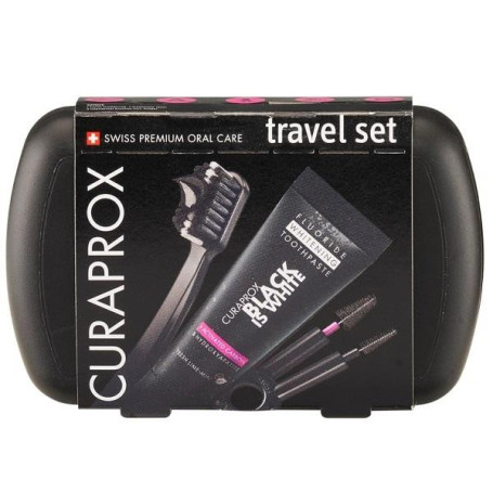 CURAPROX BLACK IS WHITE TRAVEL SET