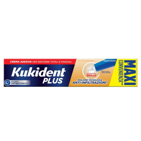 KUKIDENT PLUS BARRIERA ANTI-CIBO NEUTRO CREMA ADESIVA DENTIERE 57 G