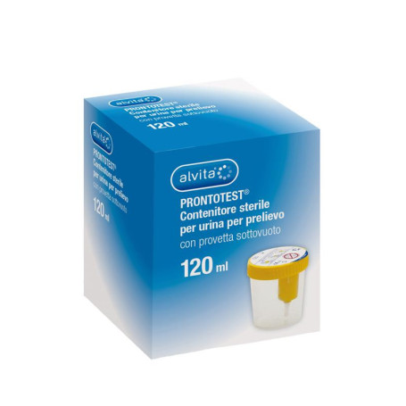 CONTENITORE URINE ALVITA PRONTOTEST PRELIEVO SOTTOVUOTO 120 ML 1 PEZZO