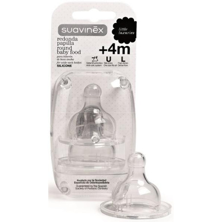 SUAVINEX LITTLE LUXURIES TETTARELLA IN SILICONE PER PAPPA +4 MESI 2 PEZZI