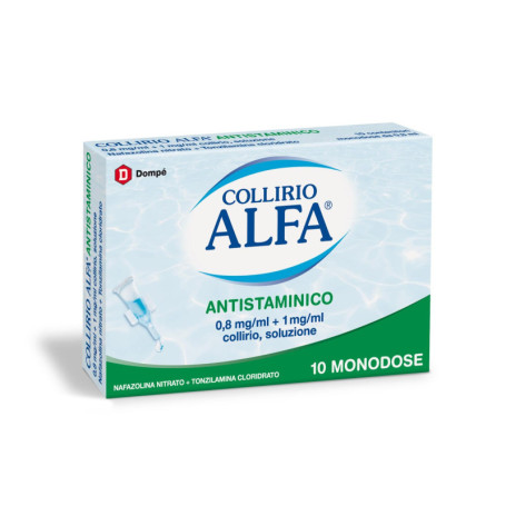 COLLIRIO ALFA ANTISTAMINICO 0,8 MG/ML + 1 MG/ML COLLIRIO, SOLUZIONE