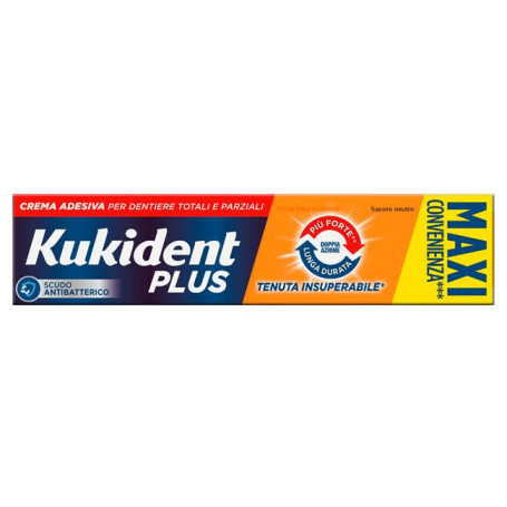 KUKIDENT PLUS DOPPIA AZIONE TENUTA INSUPERABILE CREMA ADESIVA DENTIERE 65 G