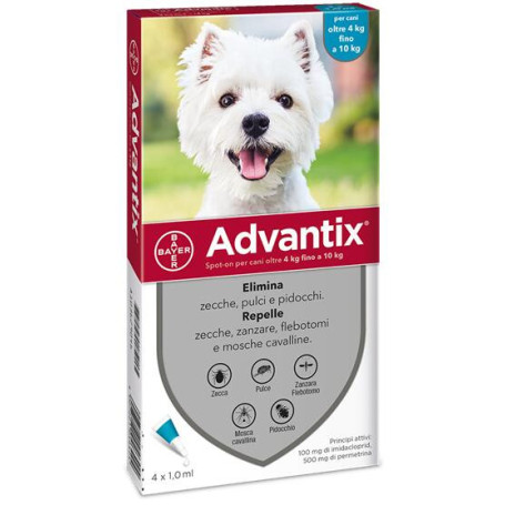 ADVANTIX SPOT-ON PER CANI OLTRE 4 KG FINO A 10 KG