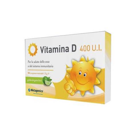 VITAMINA D 400 UI 84 COMPRESSE MASTICABILI GUSTO LIME