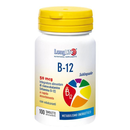 LONGLIFE B12 50MCG SUBLINGUALE 100 TAVOLETTE