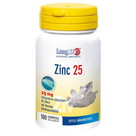 LONGLIFE ZINC 25 MG 100 COMPRESSE DIVISIBILI
