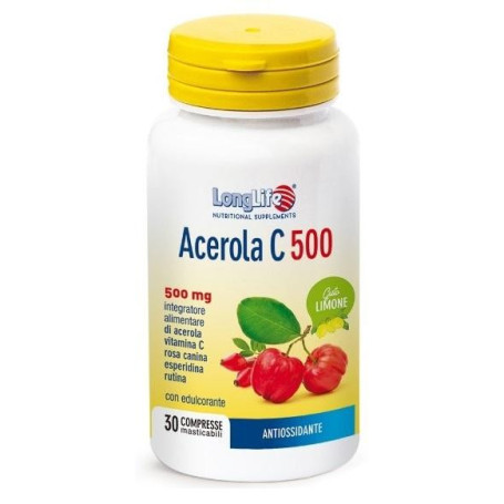 LONGLIFE ACEROLA C500 LIMONE 30 COMPRESSE MASTICABILI