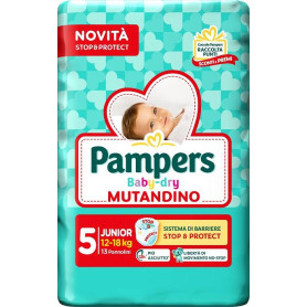 PAMPERS BABY DRY PANNOLINO MUTANDINA...