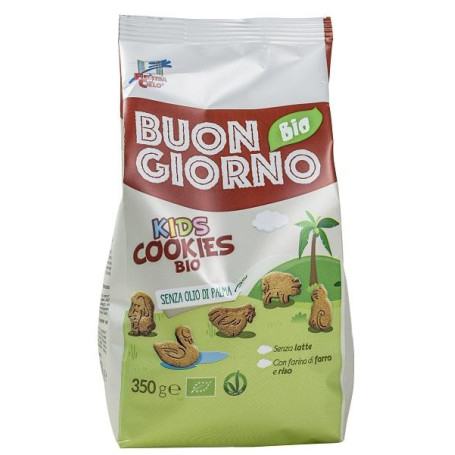 FSC BUONGIORNOBIO BISCOTTI ZOO PARTY RISO+ BIO VEGAN SENZA LATTE CON OLIO DI GIRASOLE SENZA OLIO DI PALMA 350 G