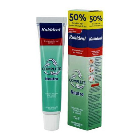 KUKIDENT NEUTRO COMPLETE CREMA ADESIVA PER PROTESI DENTARIE 70 G