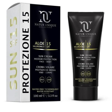 NATUR UNIQUE CREMA SOLARE PROTETTIVA SPF15 VISO E CORPO 100 ML