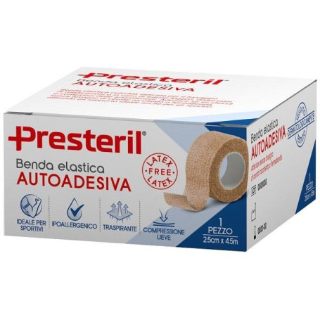 BENDA ELASTICA AUTOADESIVA LATEX FREE PRESTERIL CM 2,5X4,5 M TESI SKIN