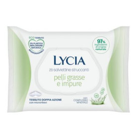 LYCIA SALVIETTINE STRUCCANTI PELLI GRASSE E IMPURE 20 PEZZI