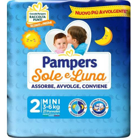 PAMPERS SOLE LUNA MIDINI 21 PEZZI