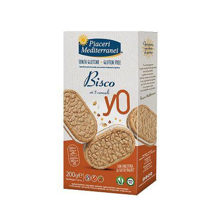PIACERI MEDITERRANEI BISCO YO 5 CEREALI 200 G