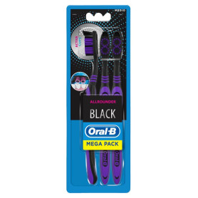 ORALB ALL ROUNDER BLACK SPAZZOLINO MANUALE 3 PEZZI