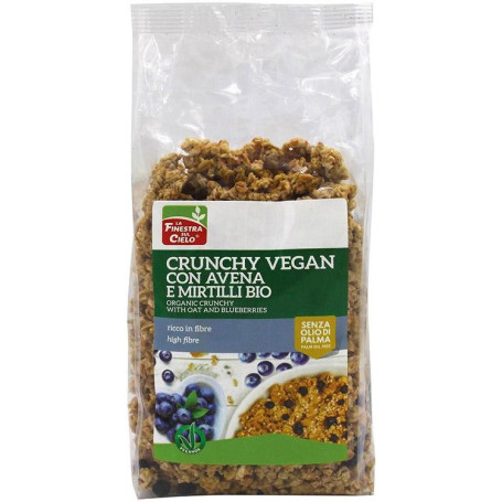 CRUNCHY CON AVENA E MIRTILLI VEGAN BIO 375 G