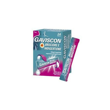 GAVISCON BRUCIORE E INDIGESTIONE 500 MG/213 MG/325 MG SOSPENSIONE ORALE GUSTO MENTA