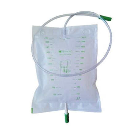 SACCA DA LETTO PER RACCOLTA URINA DA 2 LITRI CON SCARICO TUBO 90 CM 10 PEZZI