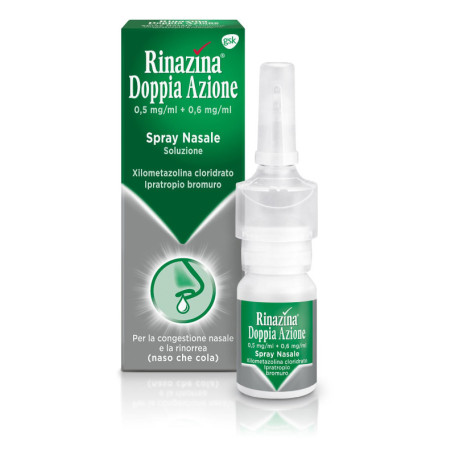 RINAZINA DOPPIA AZIONE 0,5 MG/ML + 0,6 MG/ML SPRAY NASALE SOLUZIONE