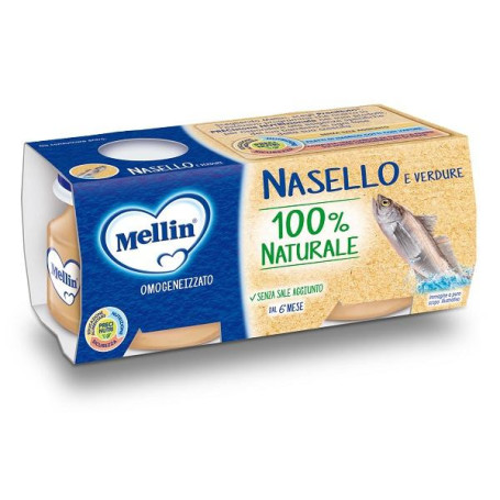 MELLIN OMOGENEIZZATO NASELLO 4X80 G