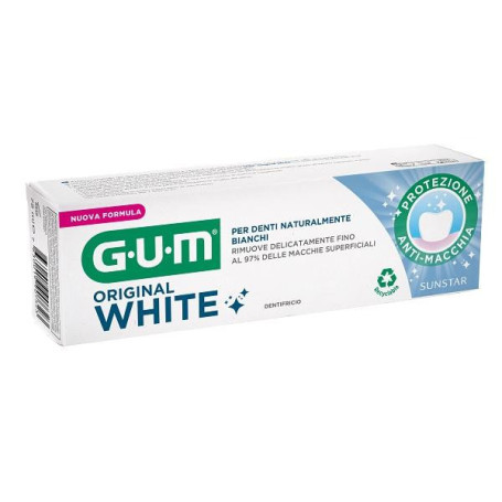 GUM ORIGINAL WHITE DENTIFRICIO SBIANCANTE 75 ML NUOVA FORMULA