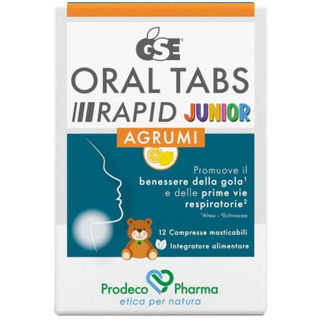 GSE ORAL TABS RAPID JUNIOR 12 COMPRESSE MASTICABILI DA 1,5 G