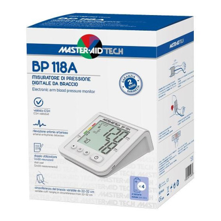 MASTER-AID TECH MISURATORE PRESSIONE BP 118A ESH