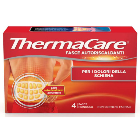 FASCIA AUTORISCALDANTE A CALORE TERAPEUTICO THERMACARE SCHIENA 4 PEZZI