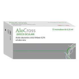 ALOCROSS SOLUZIONE OFTALMICA ACIDO IALURONICO CROSS-LINKATO 0,2% E ALOE VERA 15 MONODOSE DA 0,35 ML