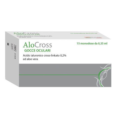 ALOCROSS SOLUZIONE OFTALMICA ACIDO IALURONICO CROSS-LINKATO 0,2% E ALOE VERA 15 MONODOSE DA 0,35 ML