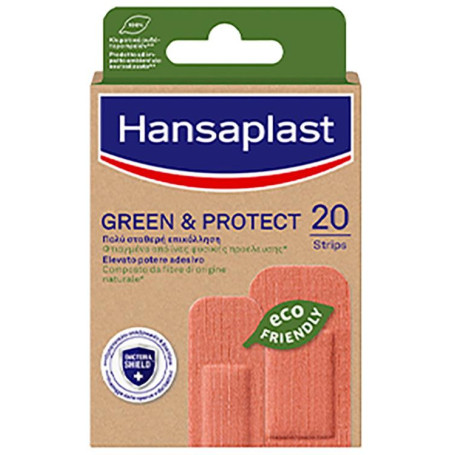 CEROTTO HANSAPLAST IN STRISCIA GREEN&PROTECT M 1X6 CM 10 PEZZI
