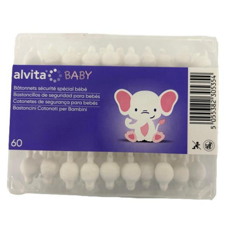 ALVITA BABY BASTONCINI COTONATI 60 PEZZI
