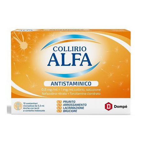 COLLIRIO ALFA ANTISTAMINICO 0,8 MG/ML + 1 MG/ML COLLIRIO, SOLUZIONE