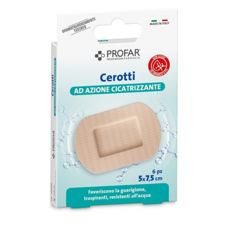 CEROTTO ACIDO IALURONICO AZIONE CICATRIZZANTE PROFAR 5X7,5 CM 6 PEZZI