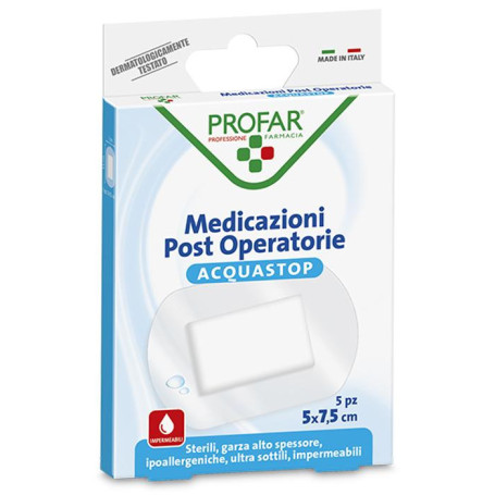 ACQUASTOP MEDICAZIONE POST OPERATORIA 5X7,5 CM PROFAR MED 5 PEZZI