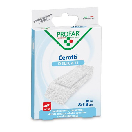 CEROTTO TESSUTO NON TESSUTO DELICATO SUPER 8X3,8 CM 10 PEZZI PROFAR