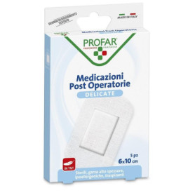 MEDICAZIONE POST OPERATORIA STERILE GARZA ANTIADERENTE 6X10 CM 5 PEZZI PROFAR