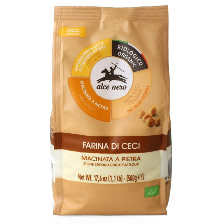 FARINA DI CECI BIO MACINATA A PIETRA ALCE NERO 500 G