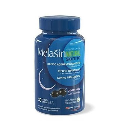 MELASIN NATURAL SONNO 1MG 30 CARAMELLE GOMMOSE GUSTO LAMPONE
